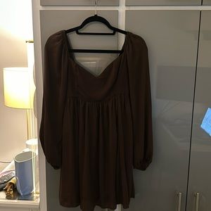Abercrombie & Fitch brown long sleeve dress